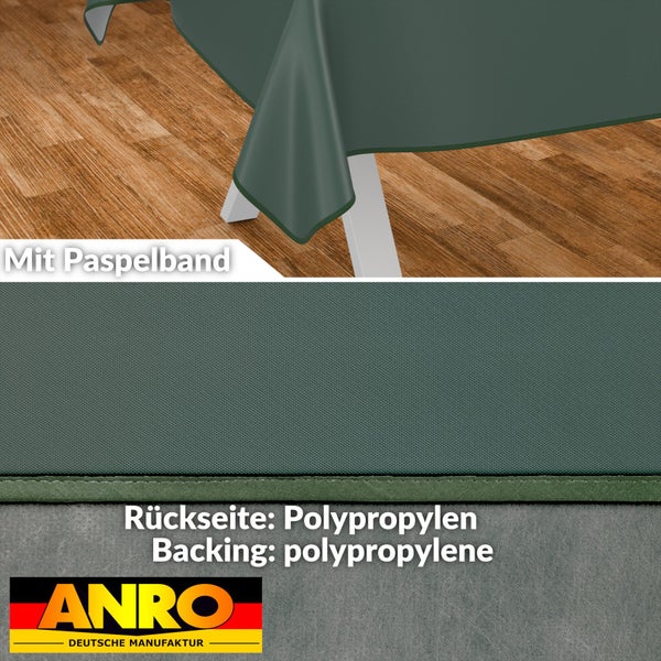 Tischdecke mit Paspelband und Polypropylen-Rückseite