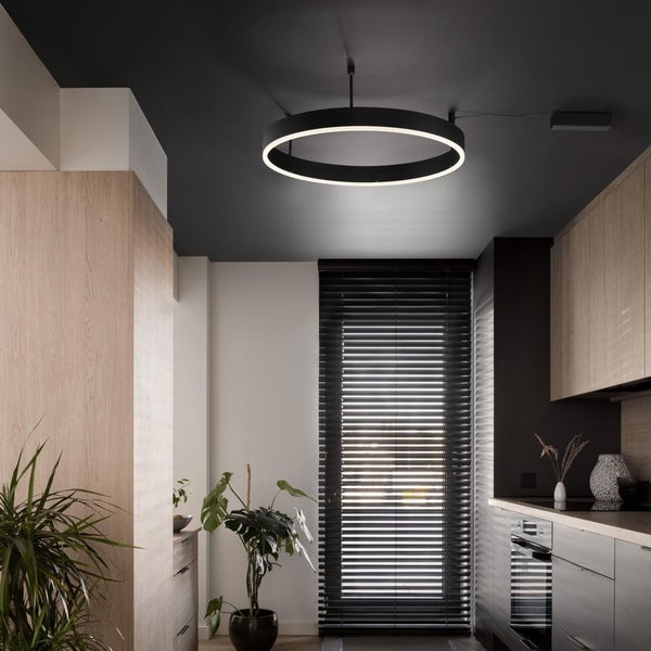 LED Deckenleuchte Motif in Schwarz 46W 3700lm