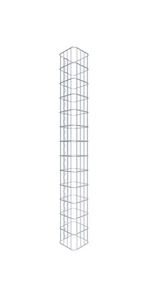 Gabionensäule 22 x 22 cm, MW 5 x 10 cm eckig - Höhe: 1,30 m