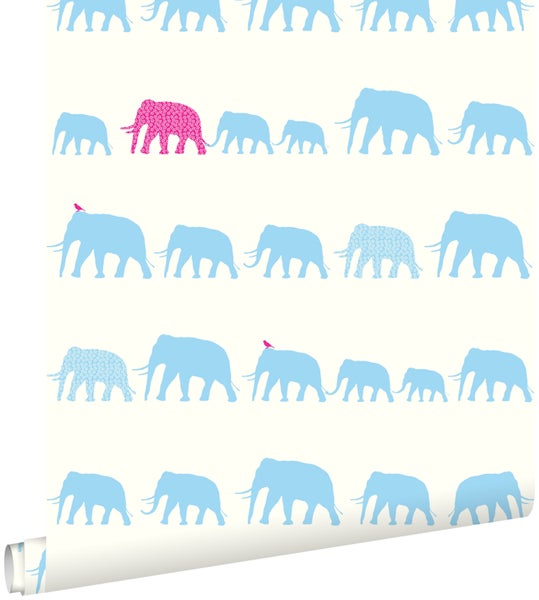 Tapetenrolle mit Elefantenmuster