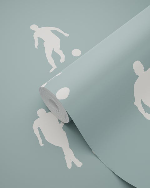Tapetenrolle mit Fußballspieler-Motiv