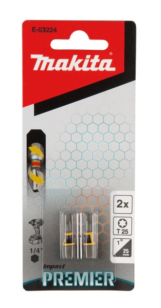 Makita Premier Impact Bit Set mit Torx T25, 2 Stück