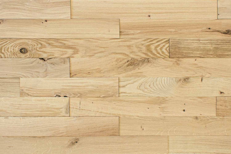 wodewa Holz-Wandverkleidung, rustikale EICHE, gebürstet unbehandelt, zum Verkleben - Moderne Wanddekoration für Wohnzimmer, Küche, Bad, Schlafzimmer und Flur