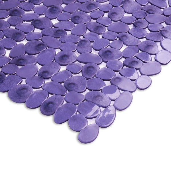 FLOORDIREKT Wanneneinlage Bubble - Badewanneneinlage - Duschmatte - Lila - 68 x 36 cm