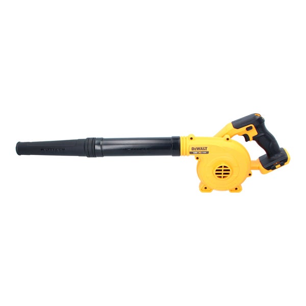 DeWalt Akku-Gebläse 18 Volt mit langem Düsenaufsatz und ergonomischem Handgriff für die Gartenarbeit.
