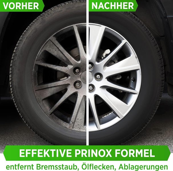 PRINOX® 1030ml Felgenreiniger Konzentrat inkl. Mischflasche | STARK & SPARSAM | Ergibt bis zu 20L | Säurefrei für alle Felgen | Alufelgen, Stahlfelgen, Carbon, Matte, Chrom | Felgenpflege Made in DE…