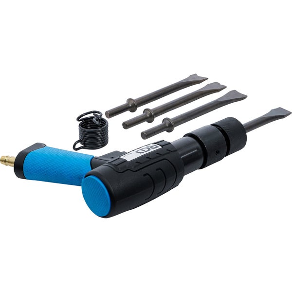 Druckluft-Meißelhammer Set mit Meißeln und Feder