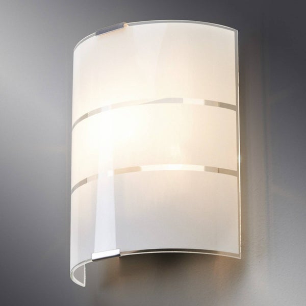 Lindby Glas Wandlampe, Wandleuchte innen Innenleuchte Wand Metall 1x E14 max. 40W ohne Leuchtmittel Wandbeleuchtung Wohnzimmer Esszimmer
