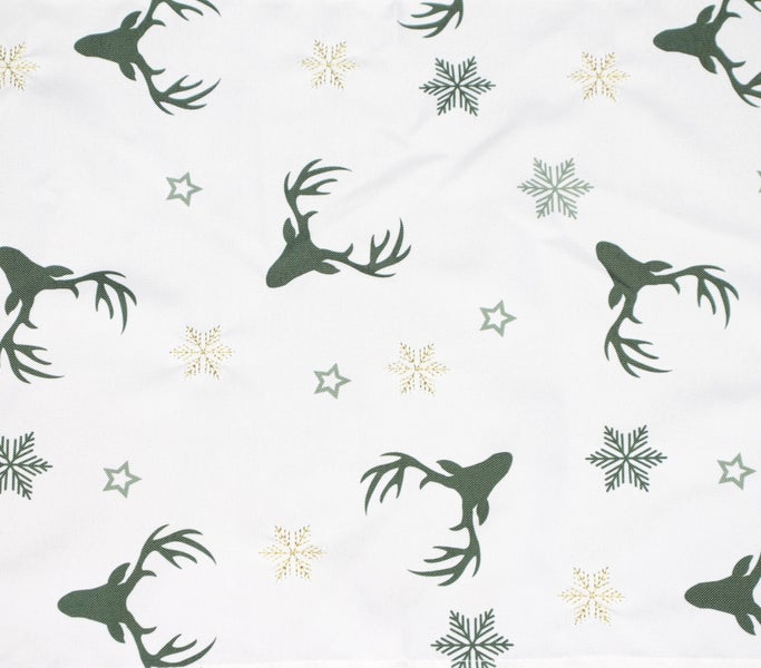 FRANK FLECHTWAREN | Tischläufer Winterhirsch, 40 x 140 cm, POLYESTER
