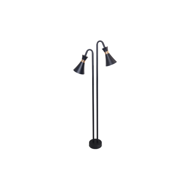 Stehlampe mit zwei Leuchtenarmen