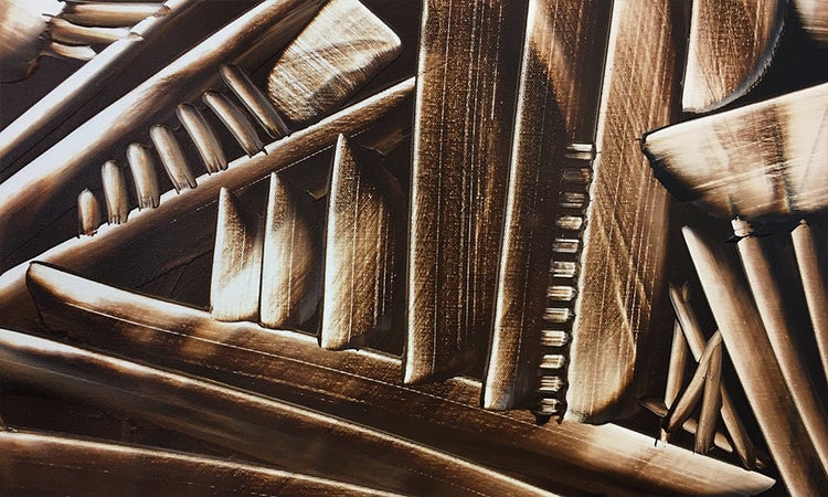 Das schöne Bild -Wooden Construct- 120x80x2 cm handgemaltes Unikat