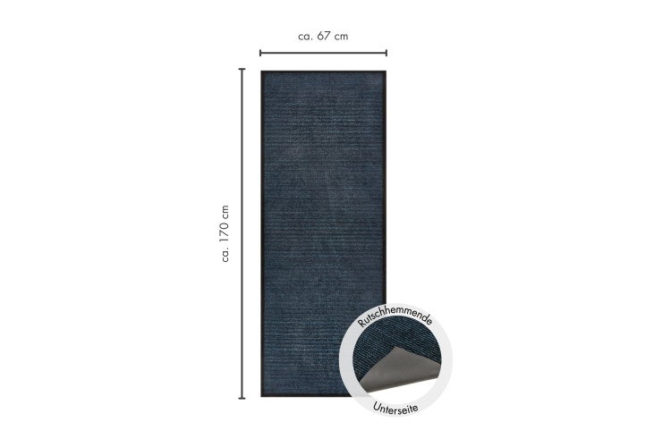 Fußmatte Barbara Becker Gentle 67 x 170 cm in Blau