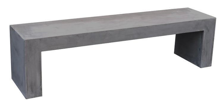Beton Sitzbank U-Form 170 cm anthrazit