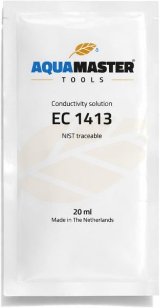 Aqua Master Tools Leitfähigkeitslösung EC 1413, Beutel mit 20 Milliliter Inhalt, NIST rückführbar