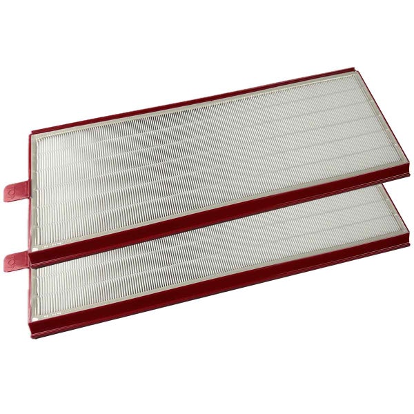 Zwei rechteckige Luftfilter für Staubsauger