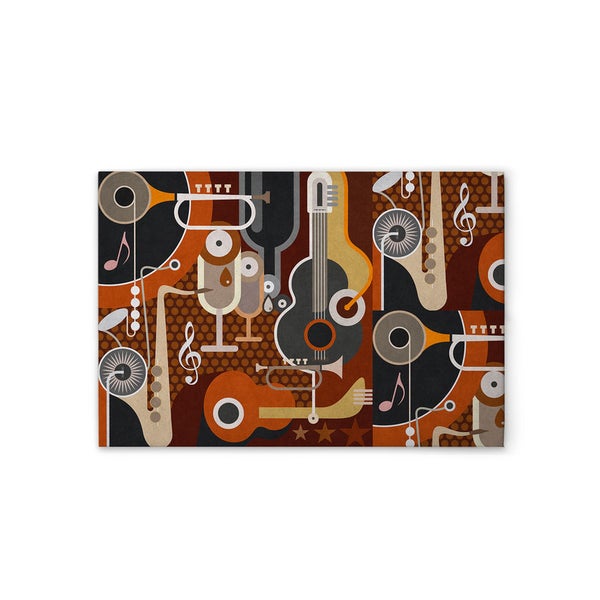 Teppich mit abstraktem Musikinstrument-Design