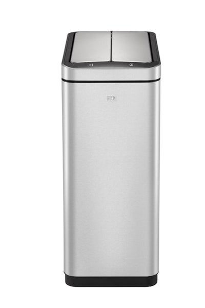 PROREGAL Stilvoller Sensor Abfalleimer Aus Gebürstetem Edelstahl 30 Liter HxBxT 62 x 25,2 x 37,7 cm Silber