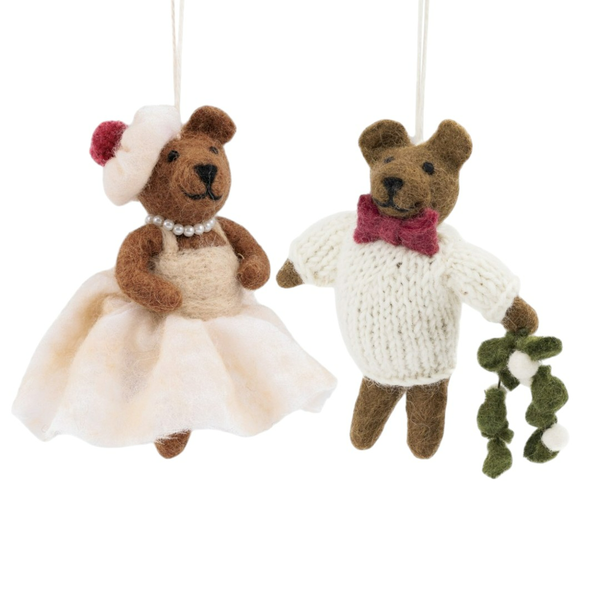 Dekorative Teddybären als Christbaumschmuck