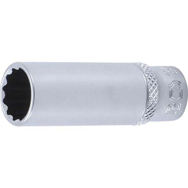 BGS Steckschlüssel-Einsatz Zwölfkant tief Antrieb Innenvierkant 6,3 mm (1/4) SW 12 mm - 10712