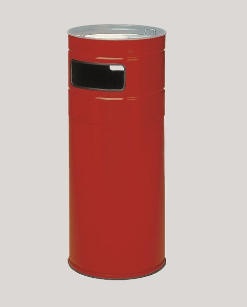 PROREGAL Robuster Kombiascher Mit 2 Fach Einwurf 104 Liter HxBxT 99 x 43,5 x 43,5 cm Verzinkter Stahl Rot