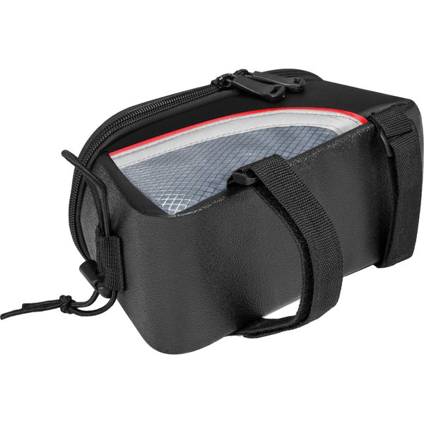 Schwarze Fahrrad Satteltasche mit Reißverschluss