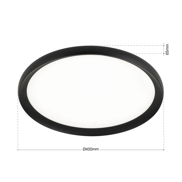 Runde Deckenleuchte, Durchmesser 400 mm, Höhe 65 mm