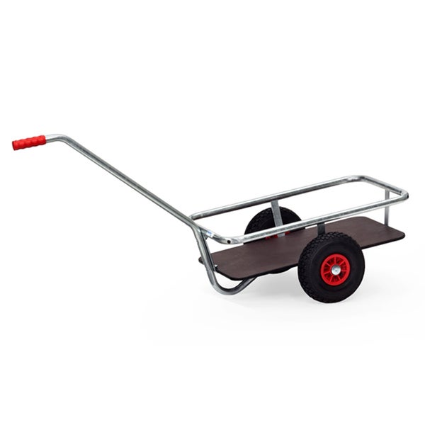 Bollerwagen mit Stahlrahmen und Holzplatte