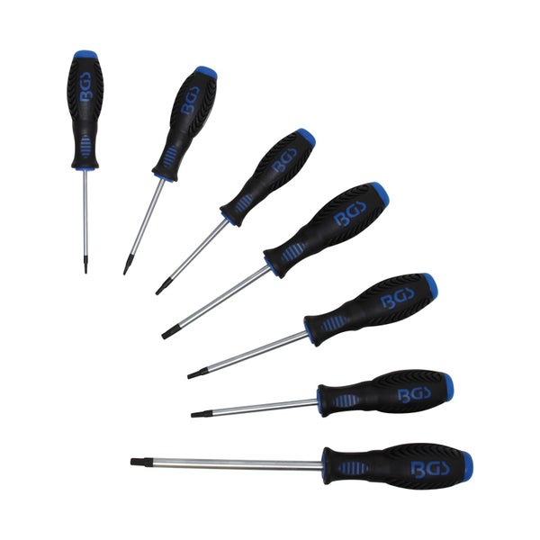 Mehrere BGS Schraubendreher mit schwarzen Griffen