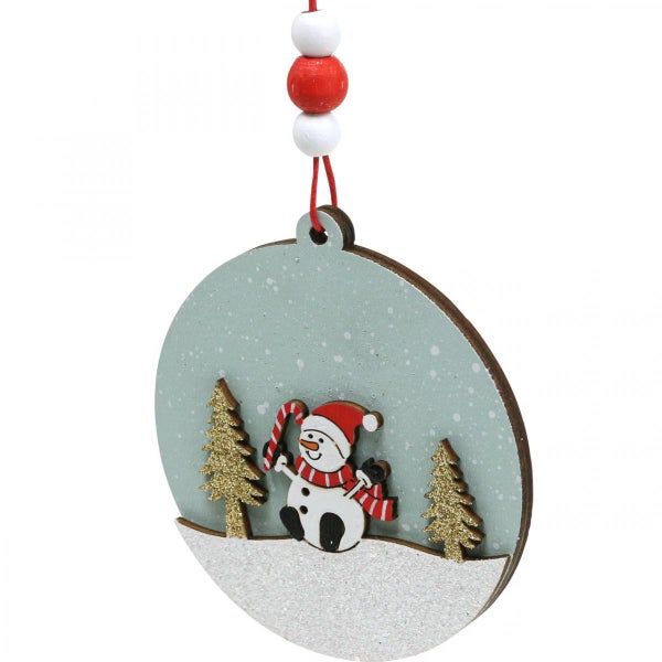 Weihnachtsbaumschmuck mit Schneemannmotiv
