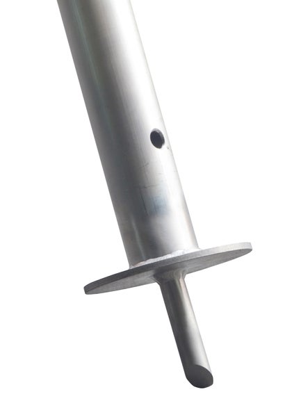 Metallstütze mit Loch und Fußplatte