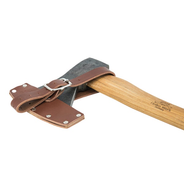 Helko Werk Axt mit Holzstiel und Lederschneidenschutz