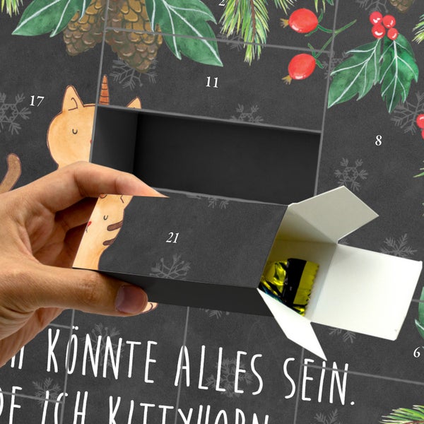 Mr. & Mrs. Panda Befüllbarer Adventskalender Einhorn Katze - Schwarz