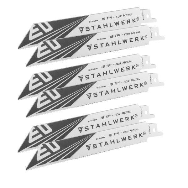 Sechs Metallsägeblätter