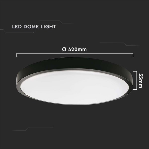 LED Deckenleuchte mit einem Durchmesser von 420 mm und einer Höhe von 55 mm