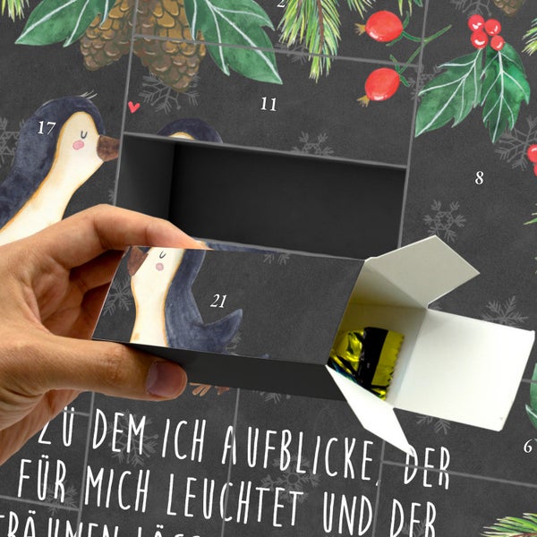Mr. & Mrs. Panda Befüllbarer Adventskalender Pinguin Liebe - Schwarz