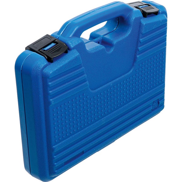Blauer Werkzeugkoffer aus Kunststoff mit Tragegriff