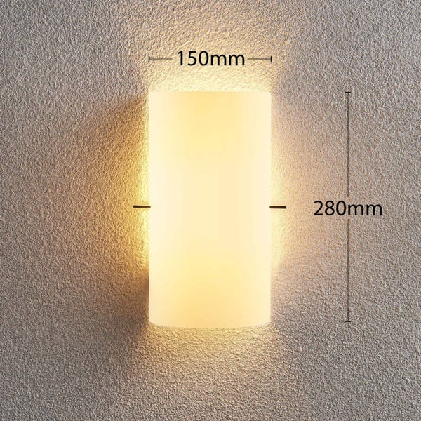 Lindby Wandleuchte, Wandlampe Innen Tuli (Modern) in Weiß aus Glas (1 flammig E14) - Wandstrahler Wandbeleuchtung Schlafzimmer / Wohnzimmer Flurleuchte