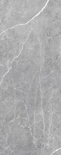 Graue Fliese mit Marmoroptik und weißen Adern