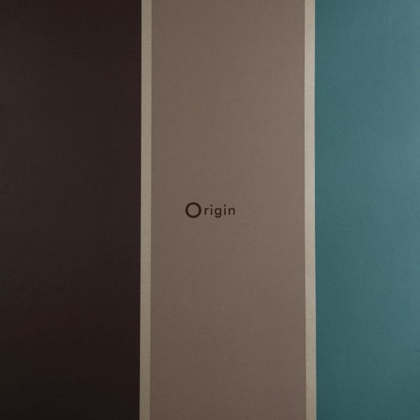 Origin Wallcoverings Tapete Streifen Petrolblau und Braun - 52 cm x 10.05 m - 307120