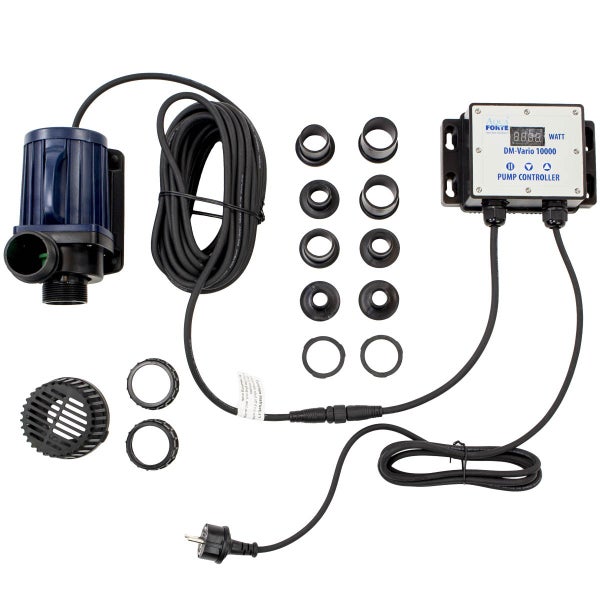 AquaForte DM-Vario 10000 Teichpumpe mit Pumpensteuerung und Zubehör
