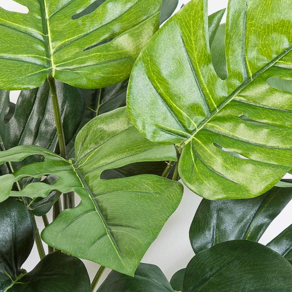 Kunst Philodendron Sancho, Steckstab, Wurzeln, 60cm - Künstliche Monstera Deliciosa