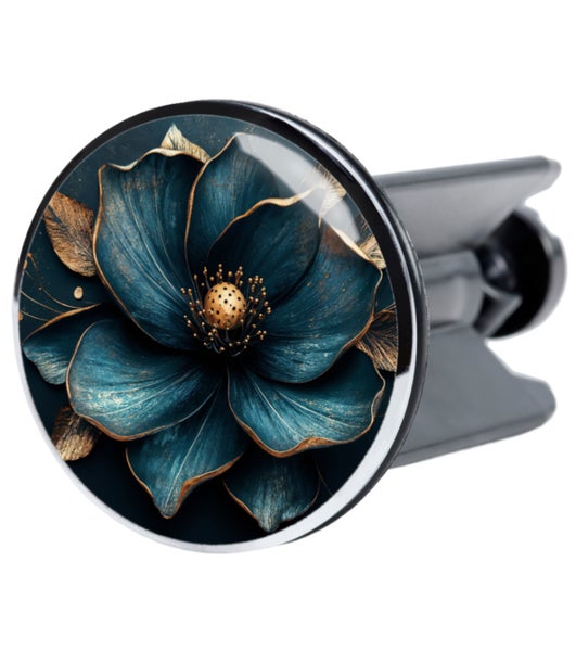 Waschbeckenstöpsel mit Blumenmotiv