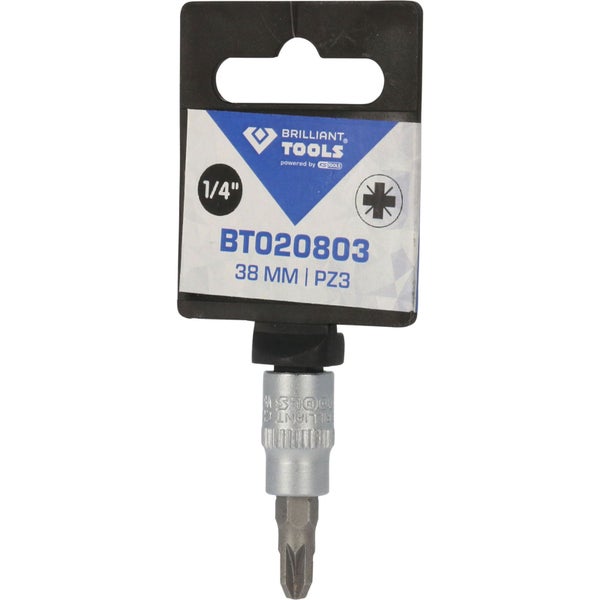 Brilliant Tools Schraubendreher Bit mit Halter, 38 Millimeter, Kreuzschlitz PZ3