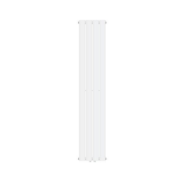 LuxeBath Paneelheizkörper Einlagig 1600 x 300 mm Weiß, Design Badheizkörper Mittelanschluss, Bad/Wohnraum Heizung, Designheizkörper Flach Heizkörper, Flachheizkörper Vertikal Röhren, mit Montage-Set