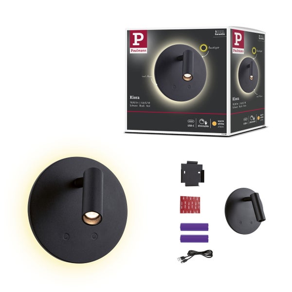 Paulmann Kiora Wandleuchte inklusive Zubehör und Verpackung