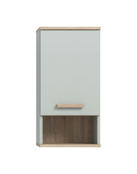 Wandschrank mit Tür und offenem Ablagefach im modernen Design.