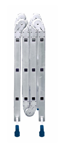 Mehrzweckleiter aus Aluminium im zusammengeklappten Zustand