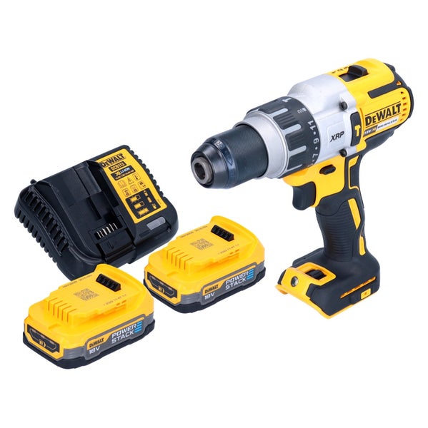 DeWalt Akku-Schlagbohrschrauber 18 Volt mit zwei Powerstack Akkus und einem Ladegerät