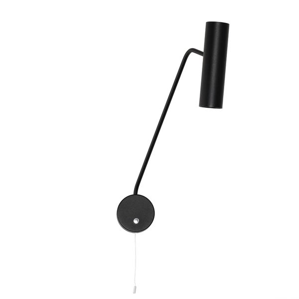Schwarze Wandleuchte mit Zugschalter