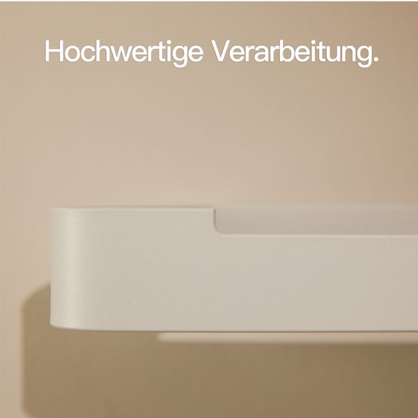 Designfabrik Hamburg Toilettenpapierhalter ohne Bohren Weiß 17cm